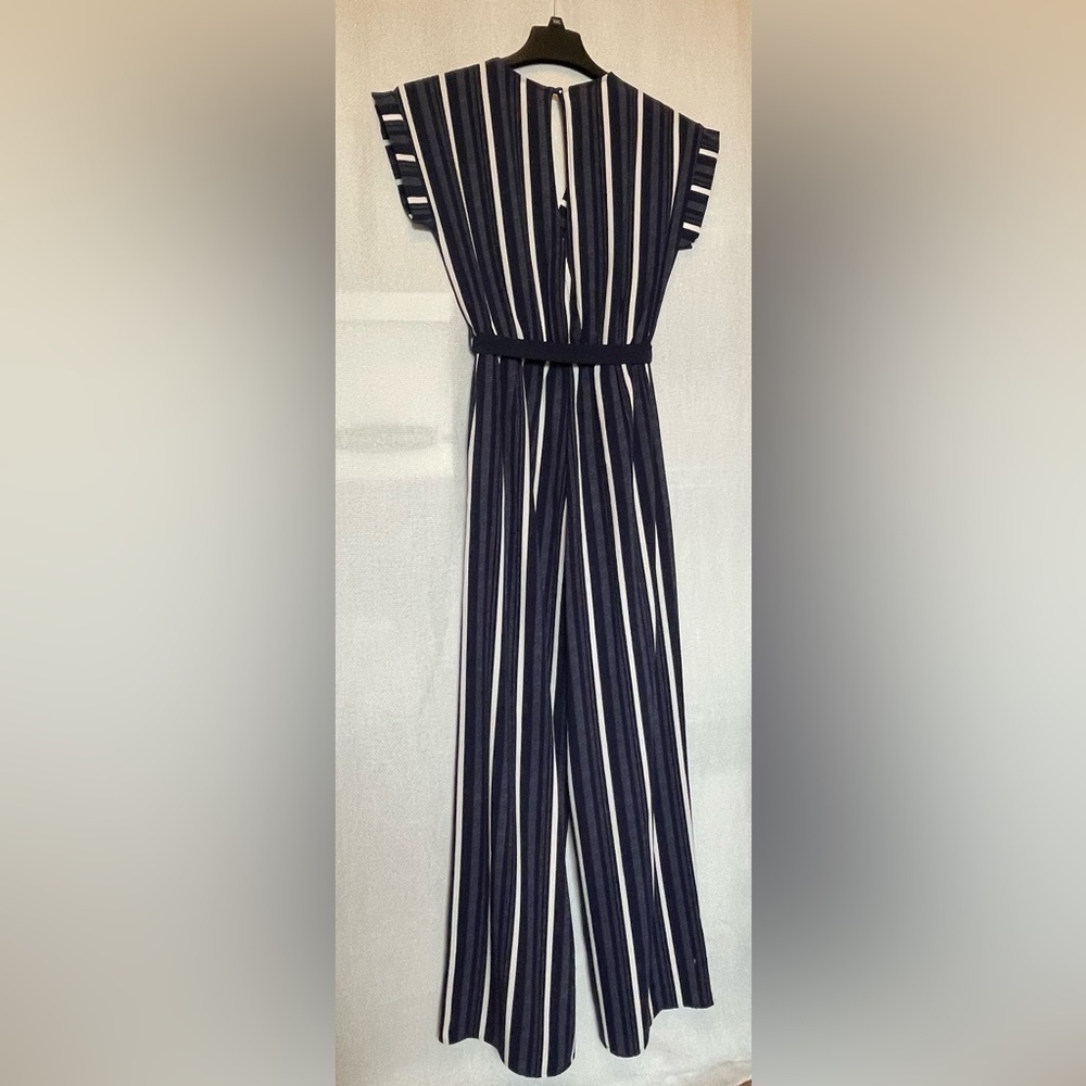 Monteau navy and cream jumpsuit - Picture 2 of 5